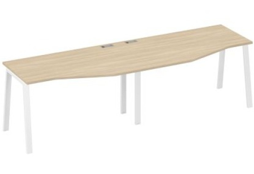 Станция рабочая эргономичная 2х140 Мира Трио, цвет дуб скандинавский + белый
