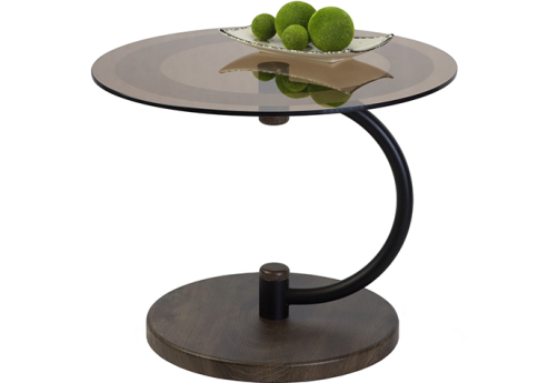 Стол журнальный Лето 1045, цвет дуб темный + черный