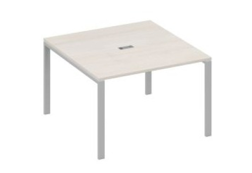 Стол для переговоров квадратный Мира Нумо, цвет дуб шамони + серый