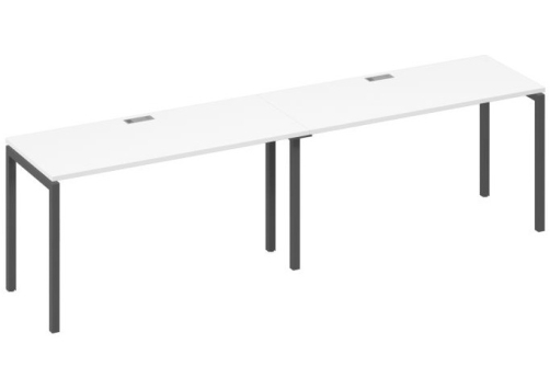 Рабочая станция 2х140 Мира Лофт, цвет белый премиум + антрацит