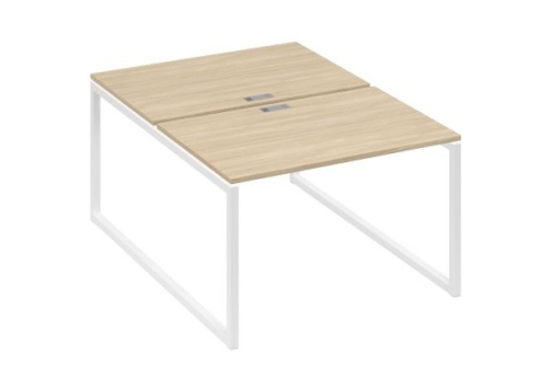 Рабочая станция (2х120) Мира Одри, цвет дуб скандинавский + белый