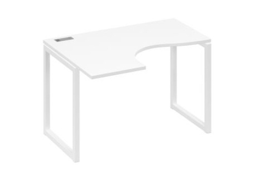 Стол эргономичный левый Мира Одри, цвет белый премиум + белый