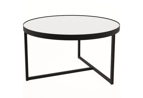 Стол журнальный круглый Винси 2, цвет белый