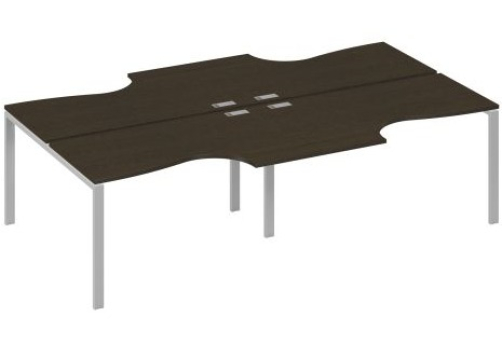 Рабочая станция эргономичная (4х140) Мира Нумо, цвет венге + серый