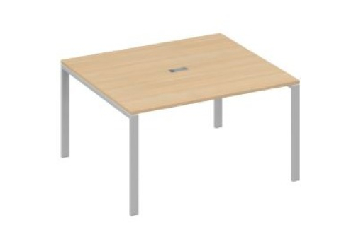 Стол для переговоров прямоугольный Мира Нумо, цвет натуральный дуб + серый