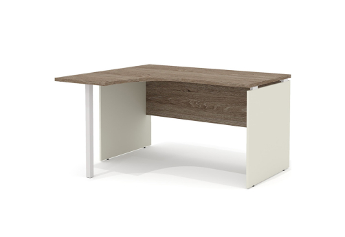 Стол рабочий эргономичный с опорой (левый) Некста, цвет дуб + беж