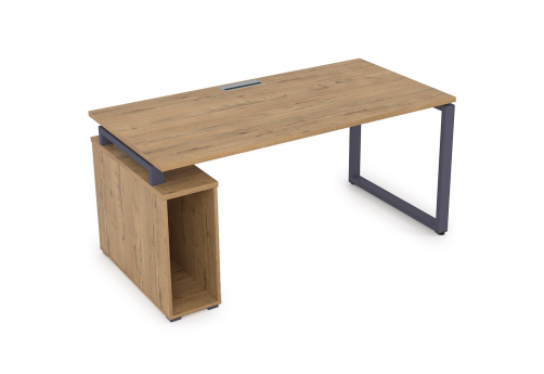 Стол компьютерный с нишей под системный блок Оскар Персонал, цвет тиковое дерево