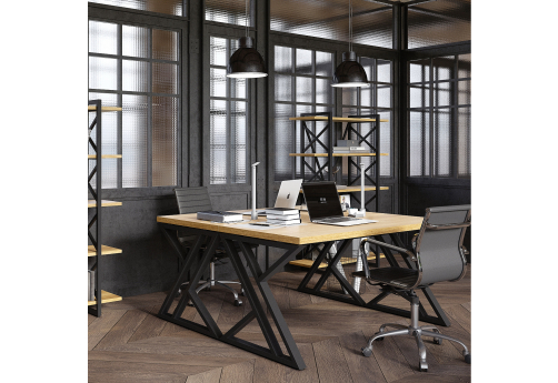 Составной стол на 2 рабочих места Урбан, цвет натуральное дерево