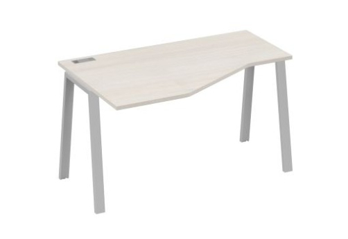 Стол эргономичный левый Мира Трио, цвет дуб шамони + серый