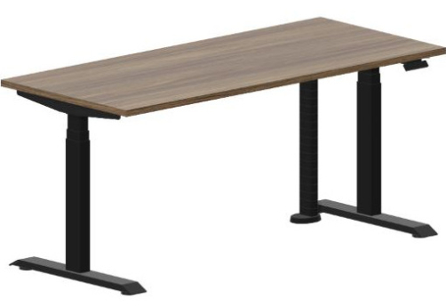 Стол регулируемой высоты Бенет, цвет орех + черный