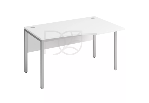 Стол эргономичный (экран - ДСП) правый, цвет белый