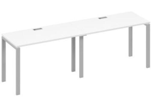 Рабочая станция (2х120) Мира Нумо, цвет белый премиум + серый