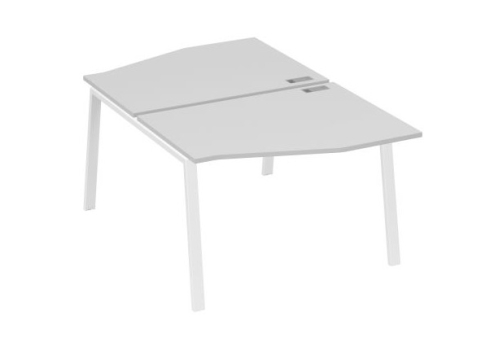 Станция рабочая эргономичная 2х120 Мира Трио, цвет серый + белый
