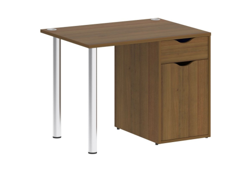 Стол письменный с тумбой, цвет орех