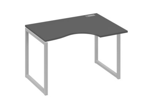 Стол эргономичный правый Мира Одри, цвет антрацит премиум + серый