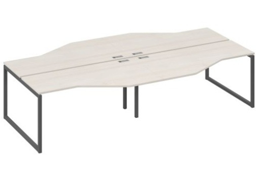 Рабочая станция эргономичная (4х160) Мира Одри, цвет дуб шамони + антрацит