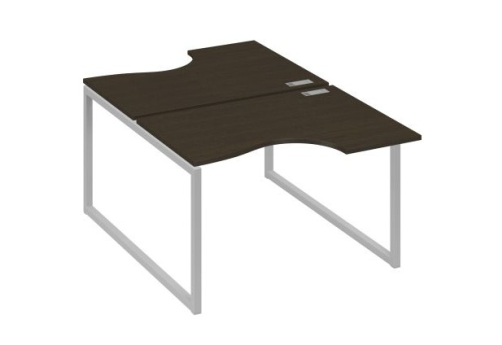 Рабочая станция эргономичная (2х120) Мира Одри, цвет венге + серый