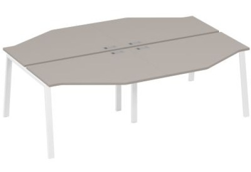 Рабочая станция эргономичная 4х120 Мира Трио, цвет мокко премиум + белый