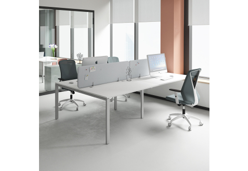 Рабочая станция на 4 человека Киви, цвет белый