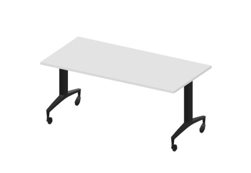 Стол мобильный складной Смит Конференц, цвет белый + черный