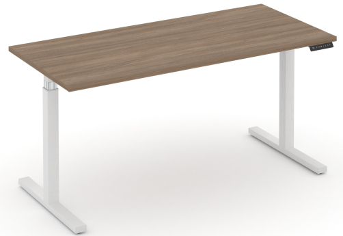 Стол электроподъемный, цвет белый + дуб аризона