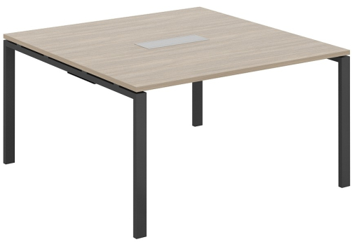 Стол переговорный Индиго Сет, цвет дуб темный + антрацит