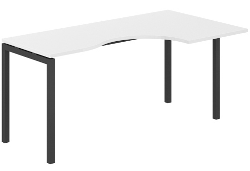 Стол эргономичный правый Индиго Форт, цвет белый + антрацит