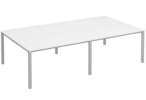 Рабочая станция (4х140) Прайм Металл 50, цвет белый + серый