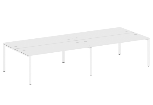 Стол на 4 рабочих места, цвет белый