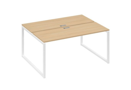 Рабочая станция (2х160) Мира Одри, цвет натуральный дуб + белый