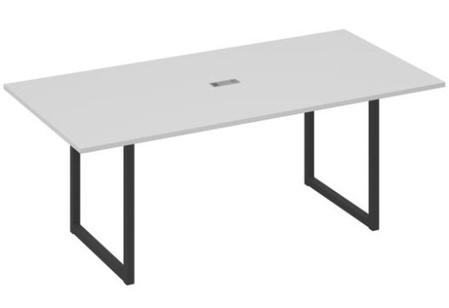 Стол для переговоров прямоугольный Мира Одри, цвет серый + антрацит