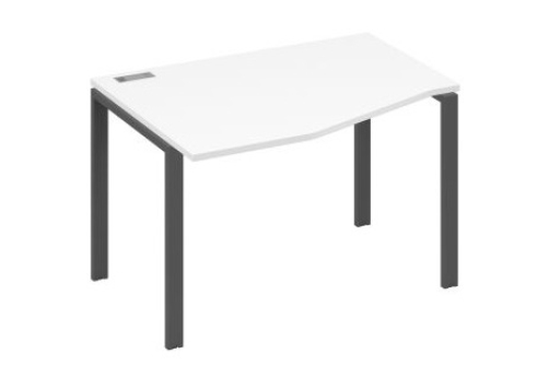 Стол эргономичный левый Мира Нумо, цвет белый премиум + антрацит