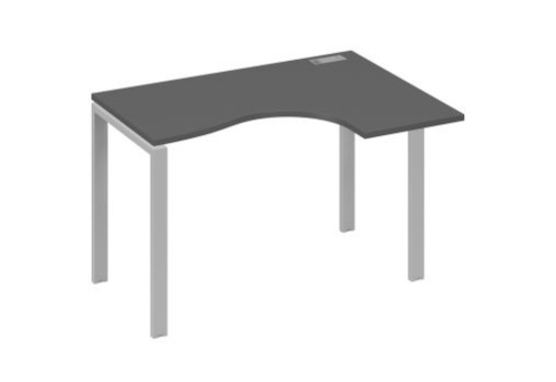Стол эргономичный правый Мира Нумо, цвет антрацит премиум + серый