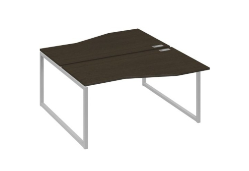Рабочая станция эргономичная (2х160) Мира Одри, цвет венге + серый