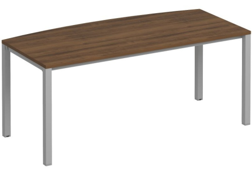 Стол руководителя Прайм Металл 50, цвет орех + серый