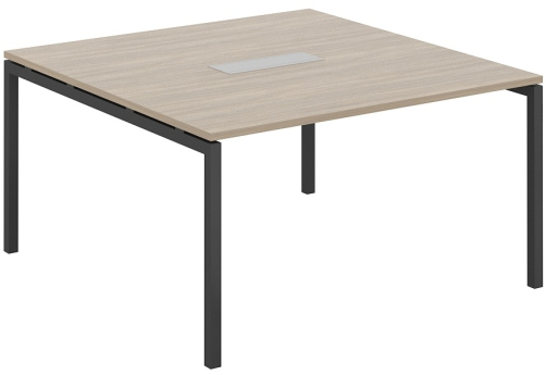 Стол переговорный Индиго Форт, цвет дуб темный + антрацит