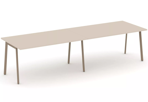 Стол переговорный (двойной), цвет капучино