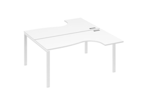 Рабочая станция эргономичная (2х160) Мира Нумо, цвет белый премиум + белый