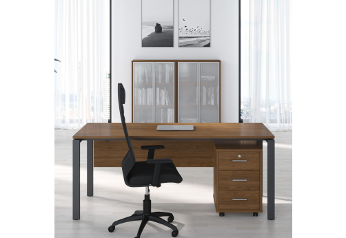 Стол письменный с передней панелью Делфи, цвет орех