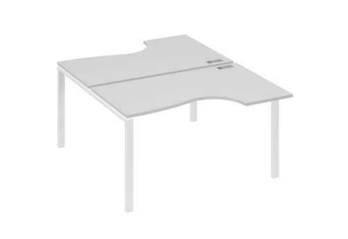 Рабочая станция эргономичная (2х140) Мира Нумо, цвет серый + белый