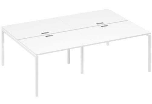 Рабочая станция 4х120 Мира Лофт, цвет белый премиум + белый