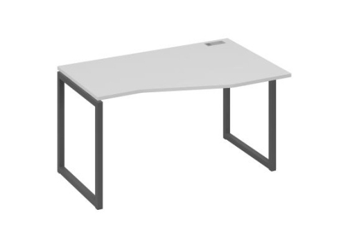 Стол эргономичный правый Мира Одри, цвет серый + антрацит