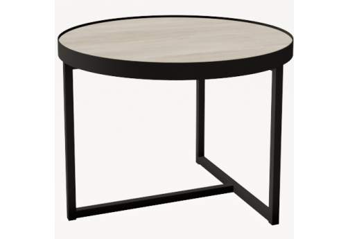 Стол журнальный круглый Винси 2, цвет слоновая кость