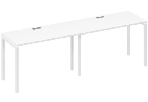 Рабочая станция 2х120 Мира Лофт, цвет белый премиум + белый