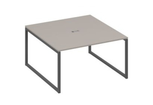 Стол для переговоров квадратный Мира Одри, цвет мокко премиум + антрацит