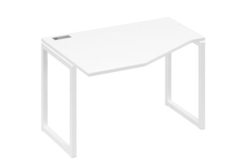 Стол эргономичный левый Мира Одри, цвет белый премиум + белый