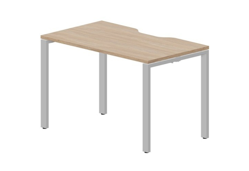 Стол рабочий с вырезом Киви, цвет светлый дуб