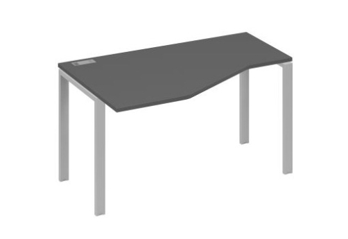 Стол эргономичный левый Мира Нумо, цвет антрацит премиум + серый