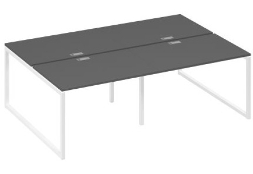 Рабочая станция (4х120) Мира Одри, цвет антрацит премиум + белый
