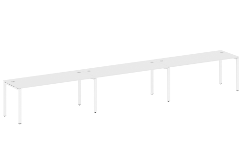 Стол на 3 рабочих места, цвет белый